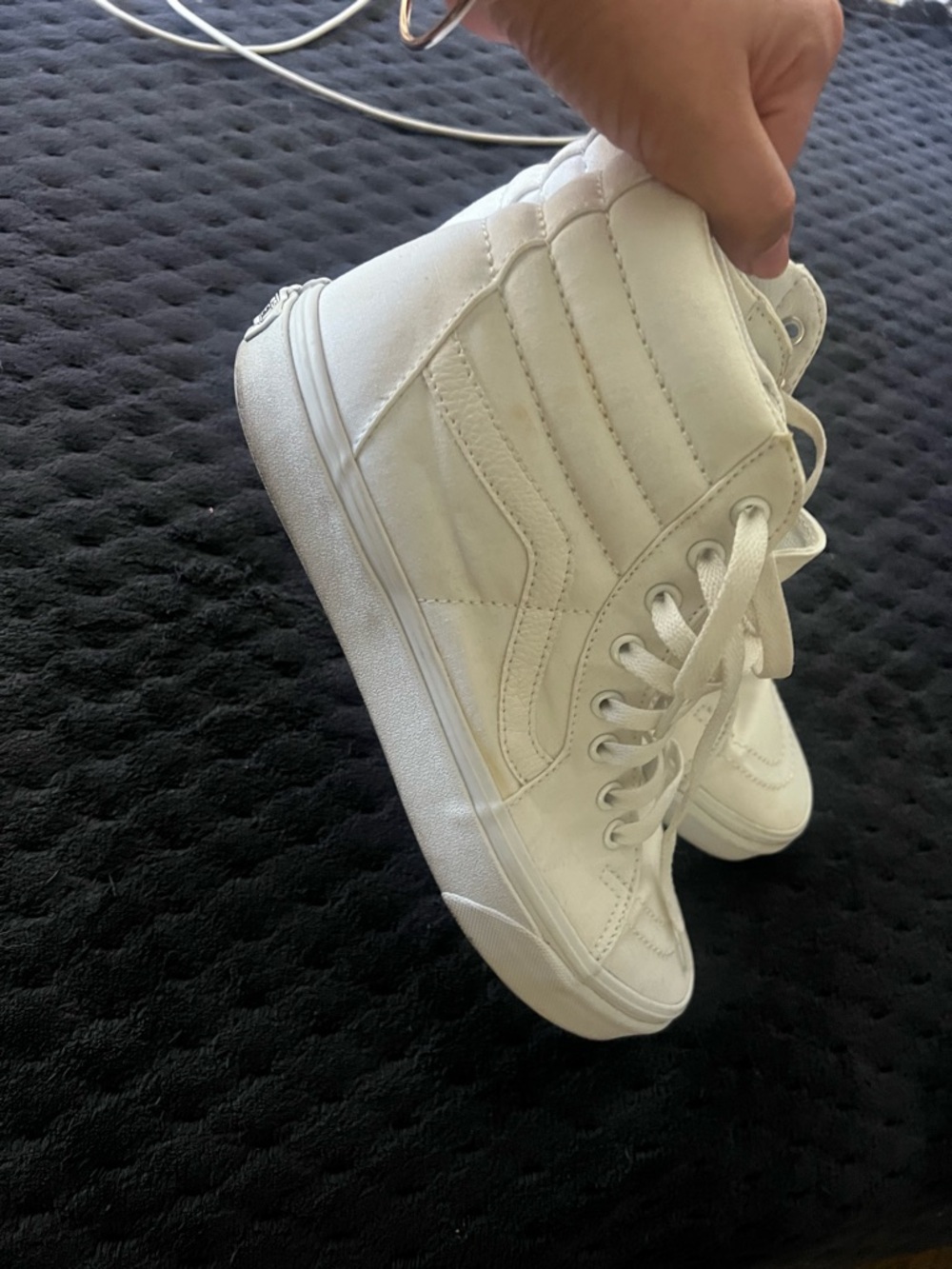 Vans White High-Top Skate Sneakers